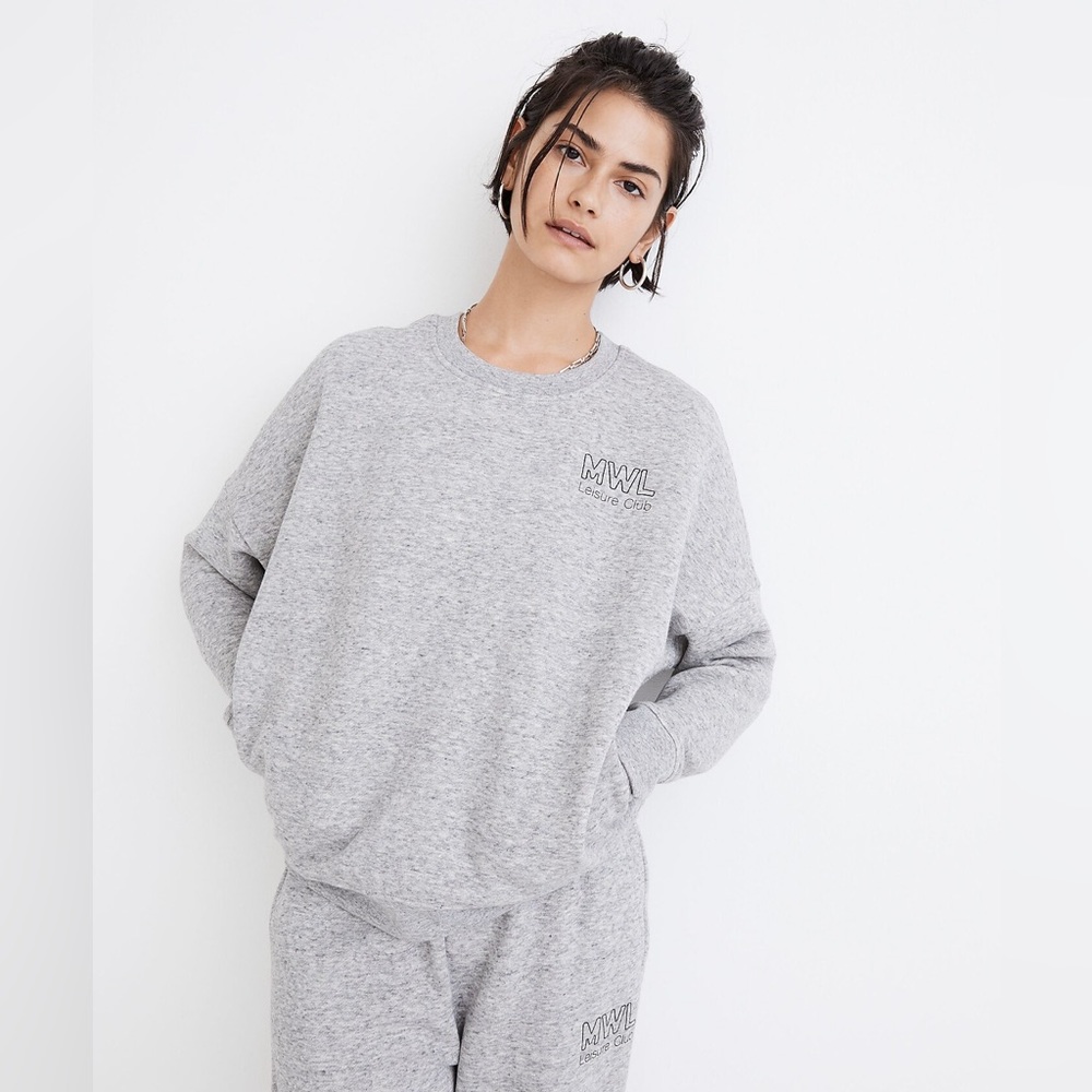 Madewell Betterterry Leisure Club Crewneck Sweatshirt NWOT